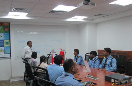 security guards in a training session