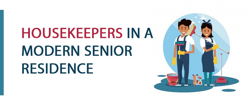housekeepers in a modern senior residence